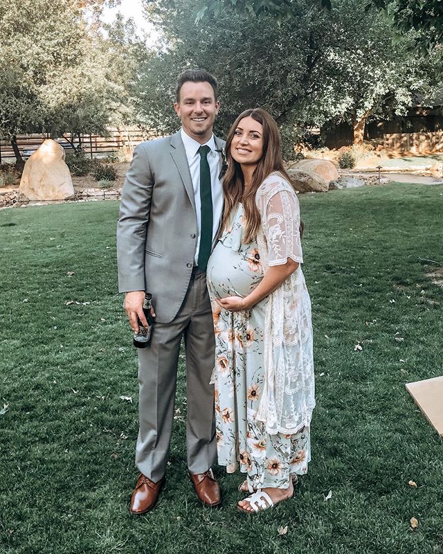 This baby has been to 3 weddings already. Now let’s hope he’s entered the world before we go to another!!! (And then I can have some 🍾!) Almost 37 weeks and TIRED. Anyone else??? 🤰🏼