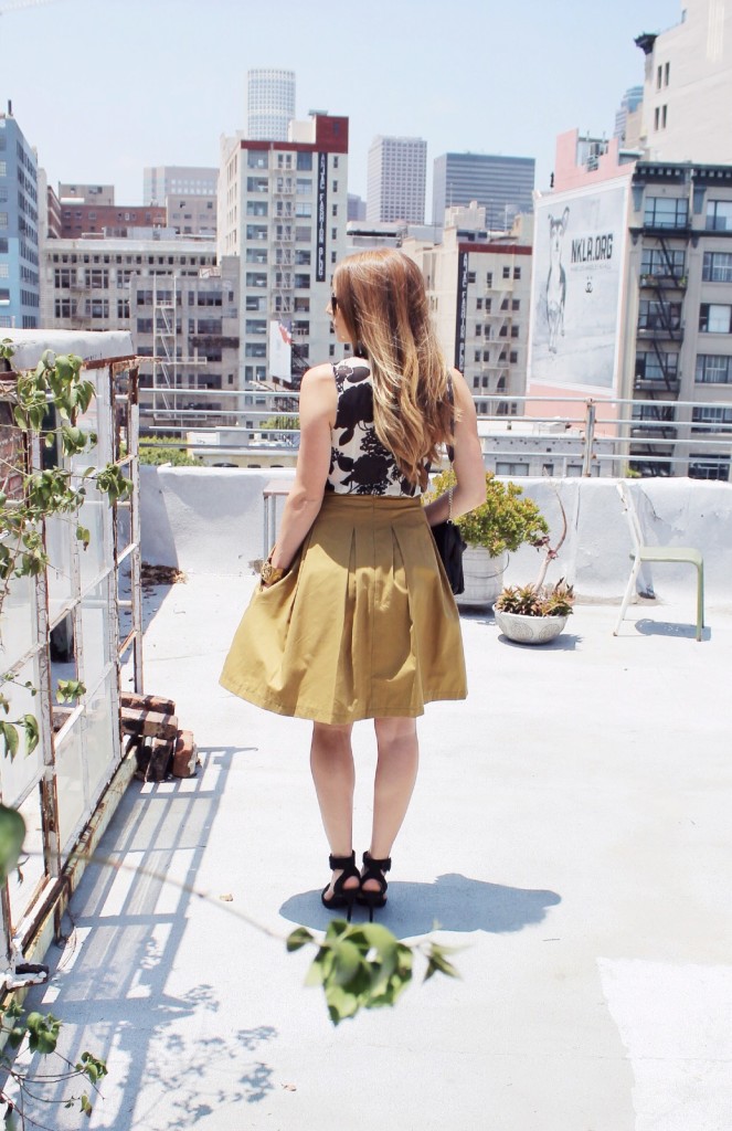 mustard skirt
