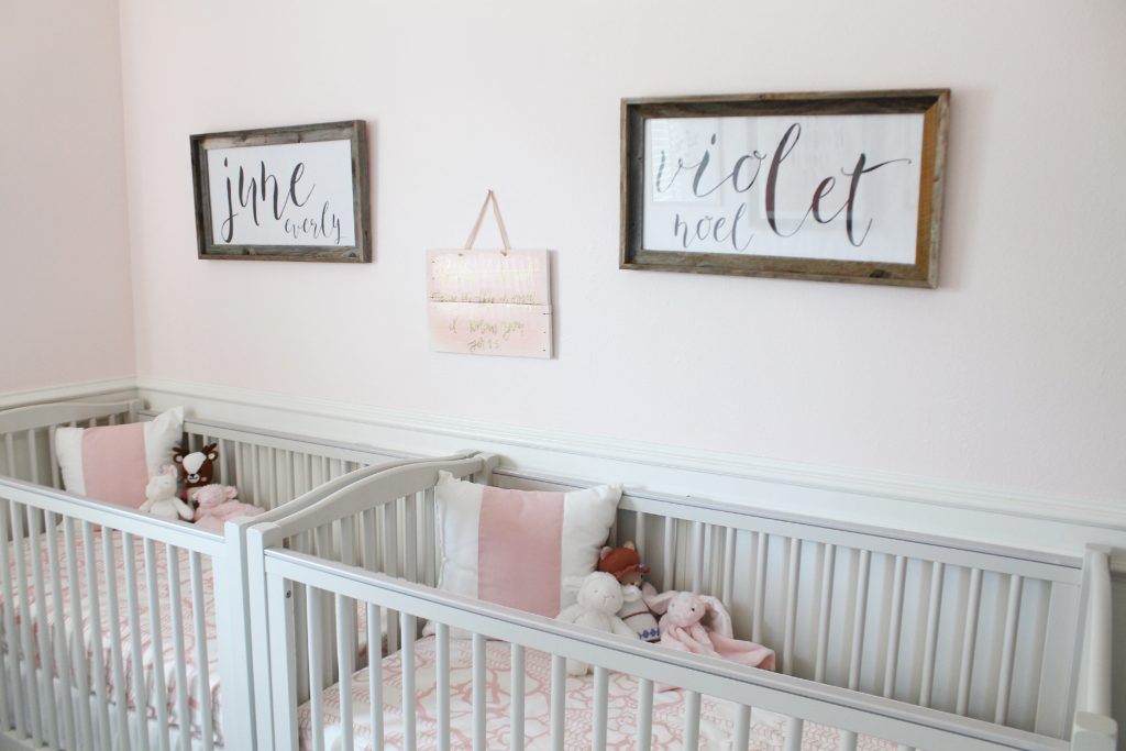 twin girls nursery decor