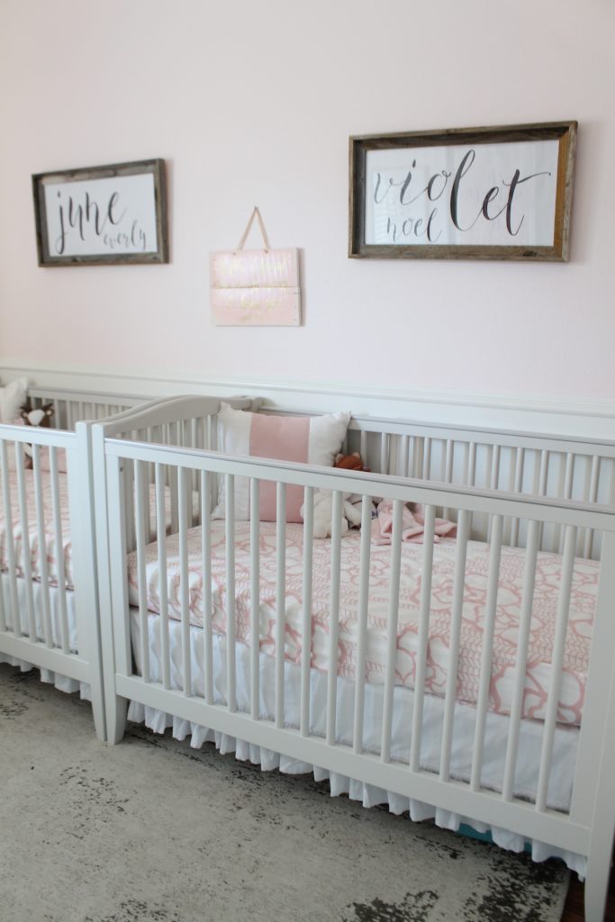 twin girls nursery decor